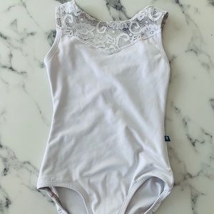 XS White Luckyleo Dancewear Leotard
